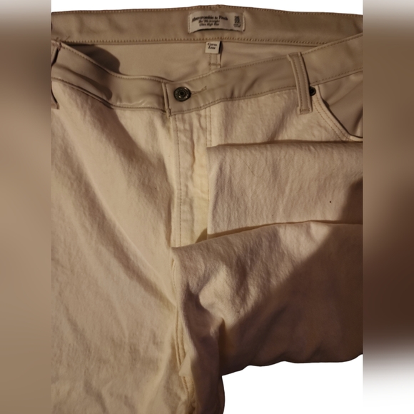 NWT Mens Abercrombie &Fitch off white Jeans 36x22 - Picture 4 of 6